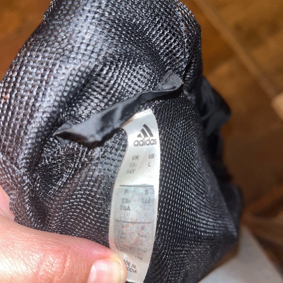 Adidas Black And White Zip Up Hooded Windbreaker Jacket Youth Size L EUC - Picture 7 of 7